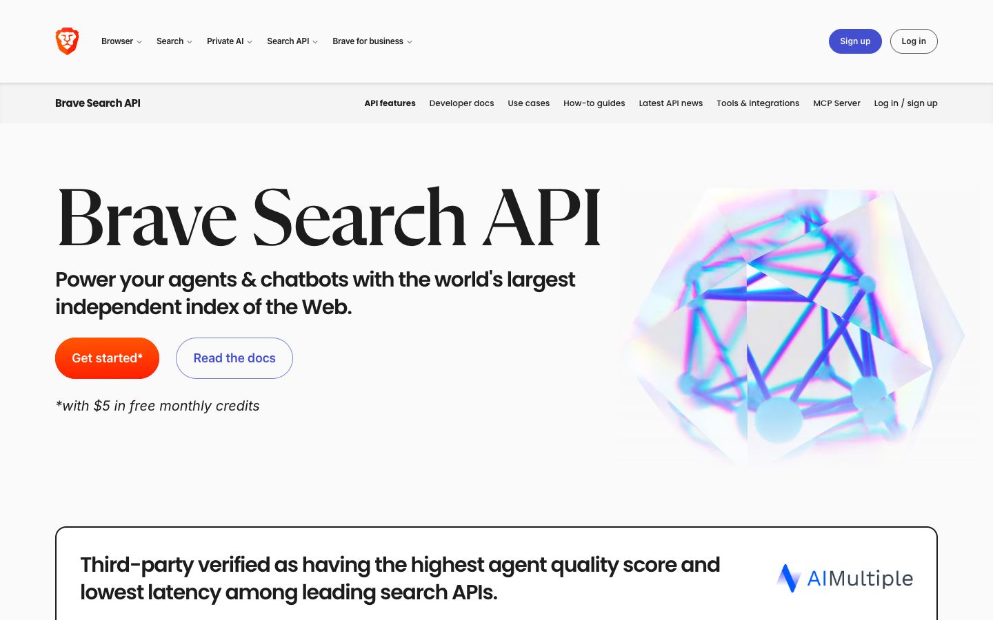 Brave Search API website