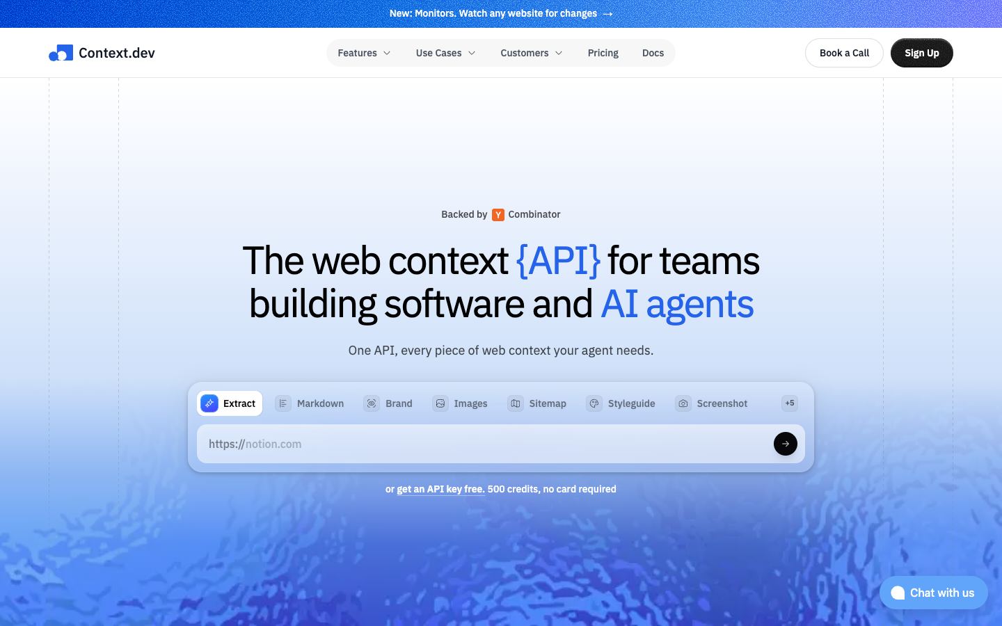 Context.dev website