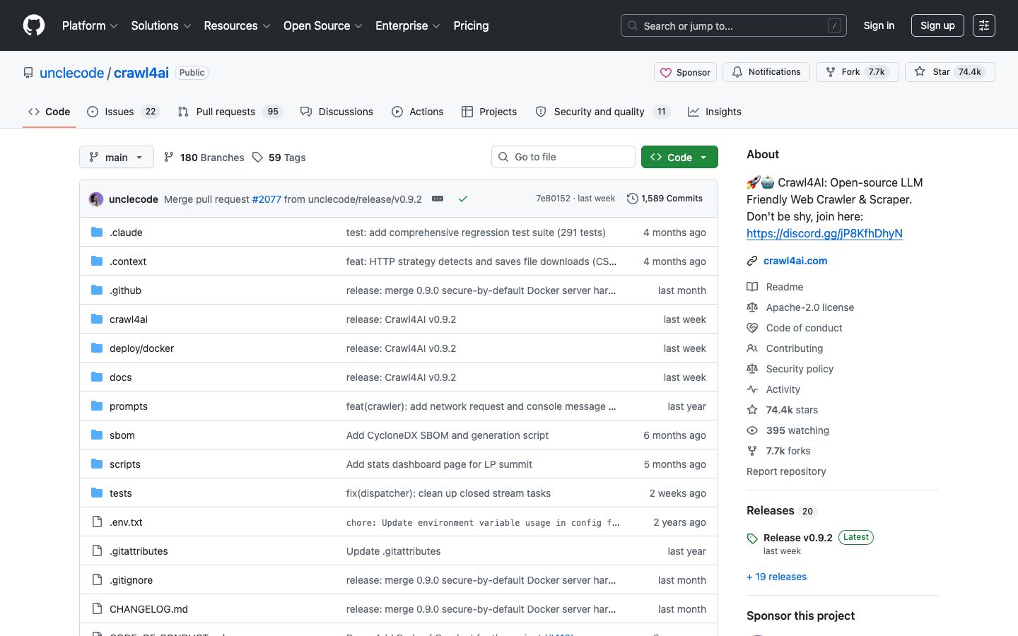Crawl4AI website