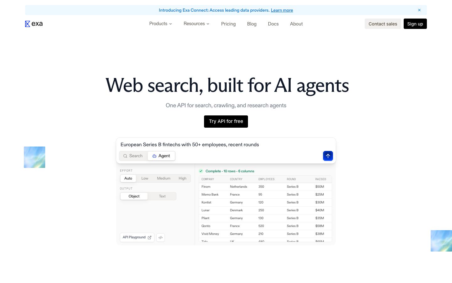 Exa website