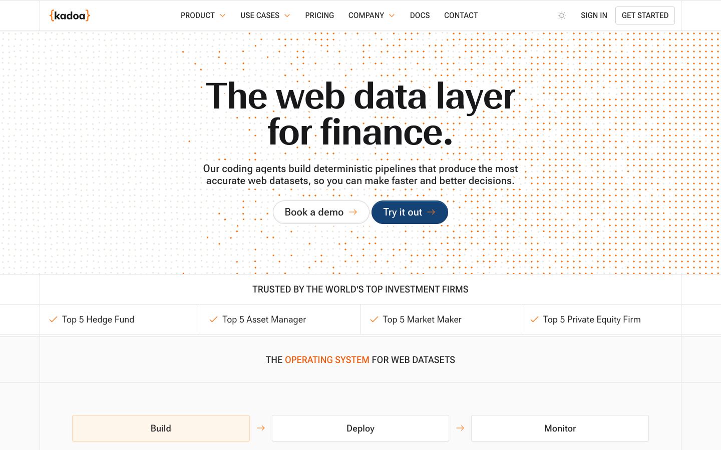 Kadoa website