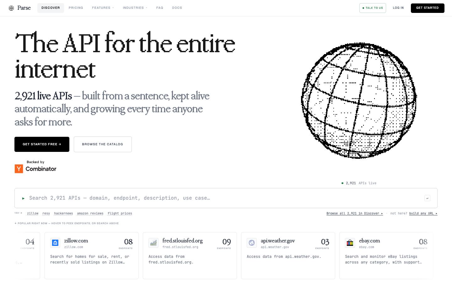 parse.bot website
