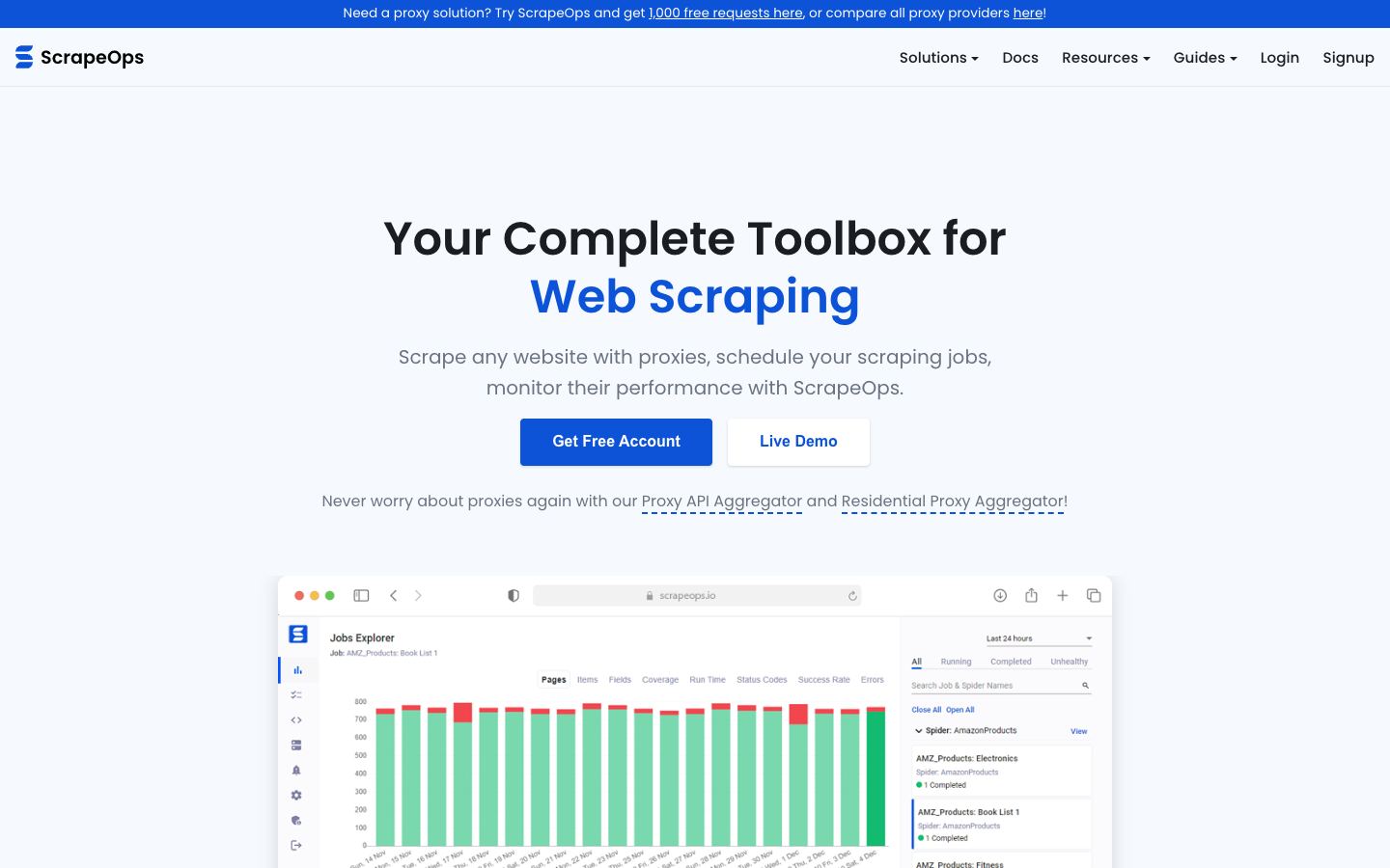 ScrapeOps website
