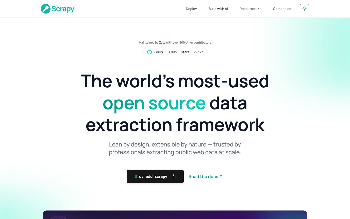 Scrapy website