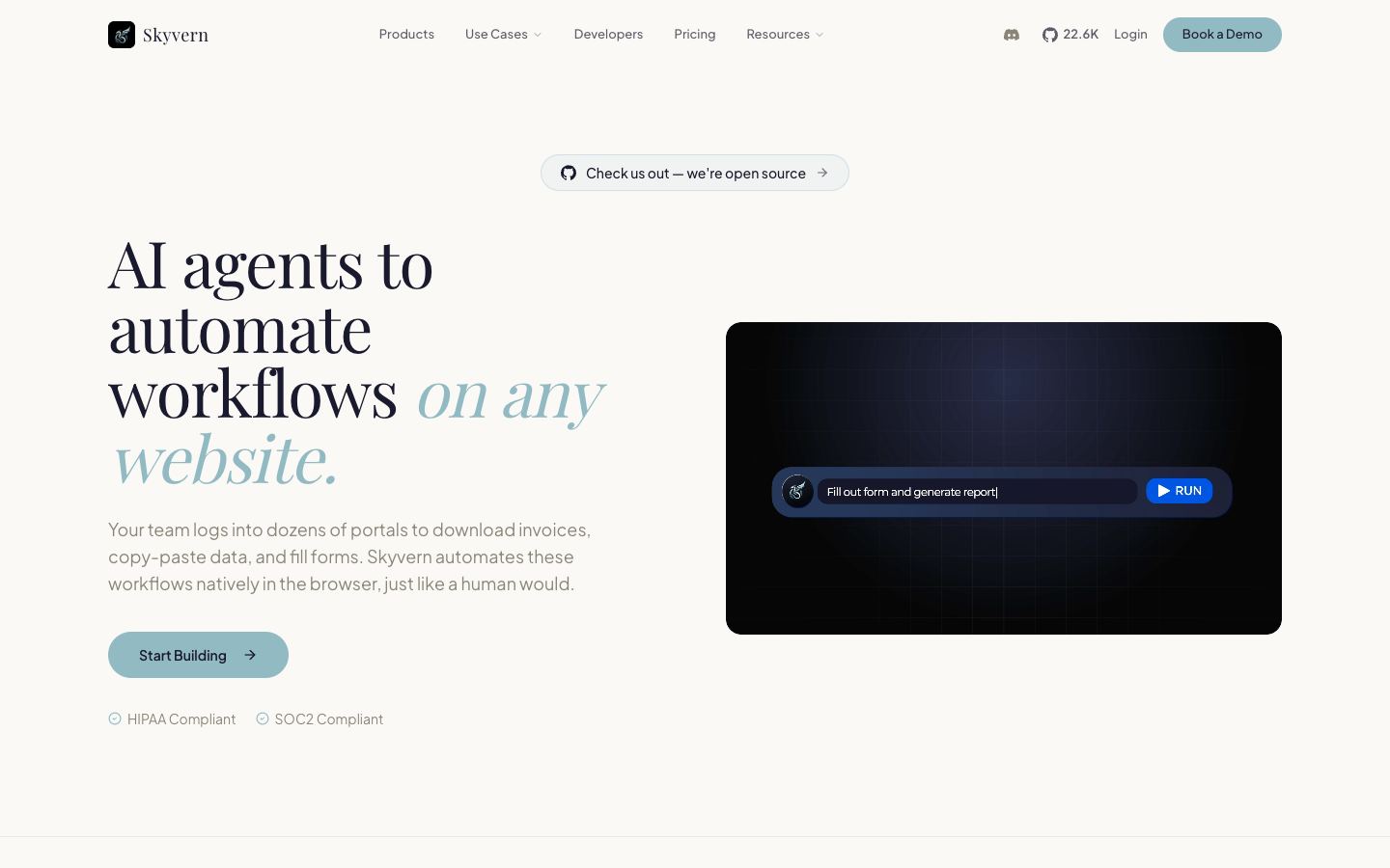 Skyvern website