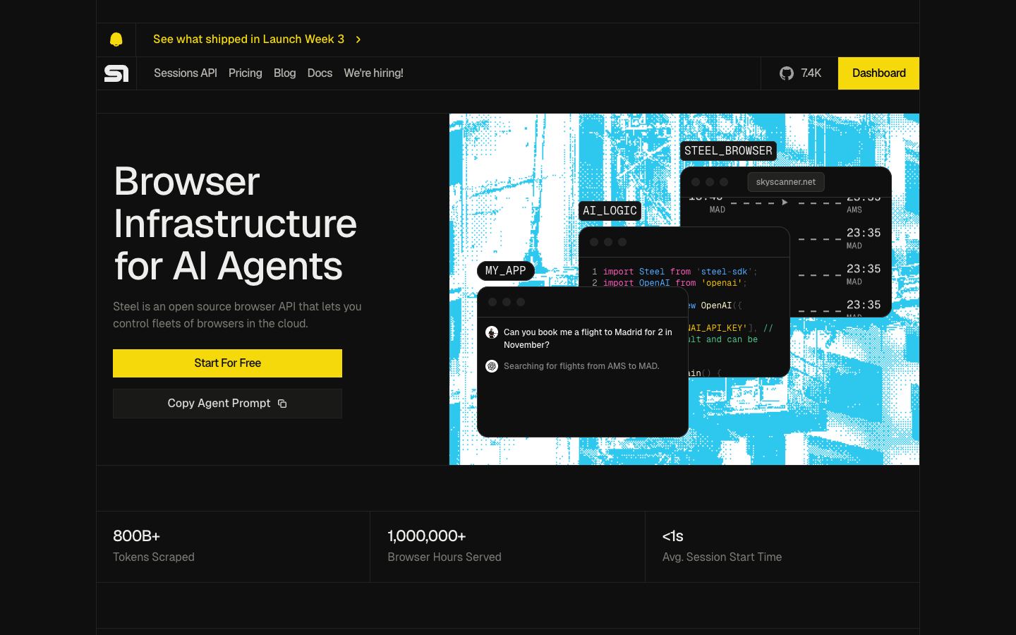 Steel.dev website