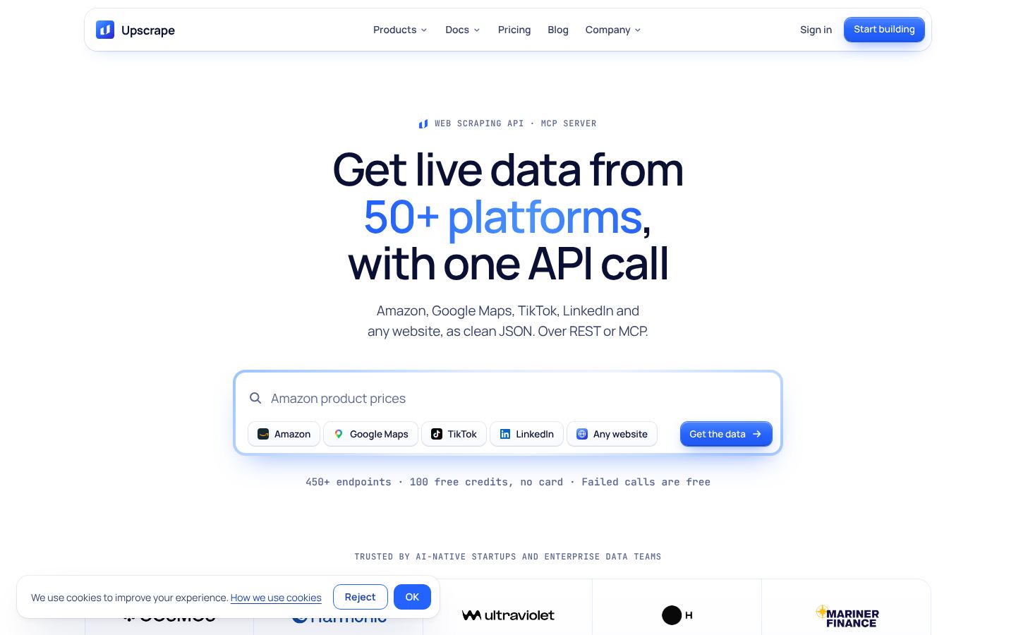 Upscrape website