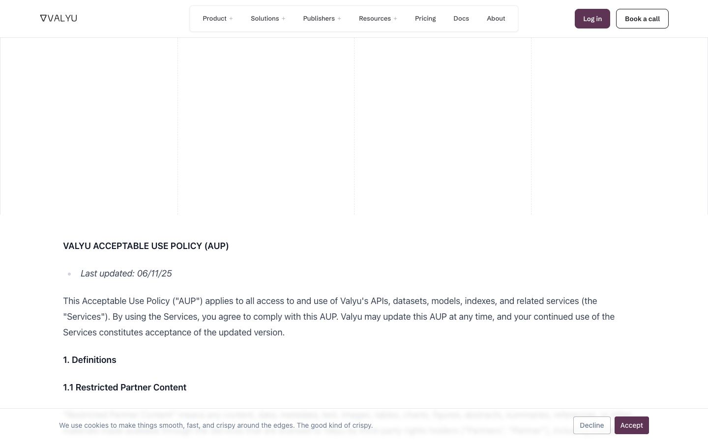 Valyu website