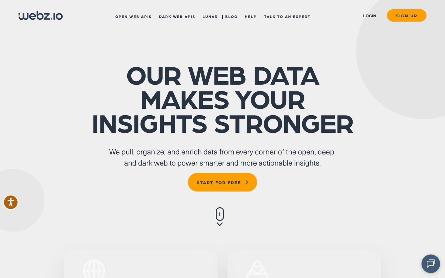 Webz.io website